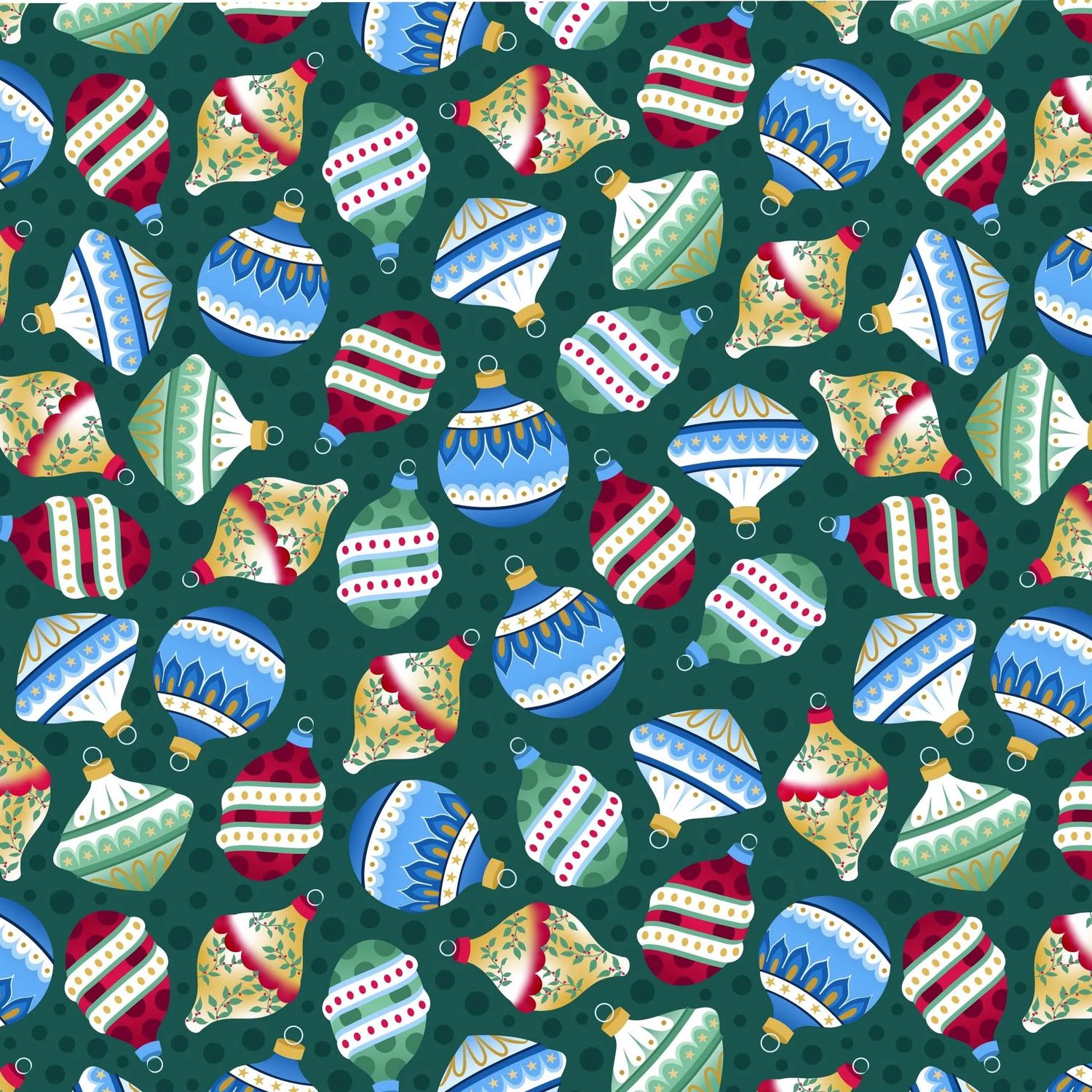 Jewelled Christmas - Green Baubles