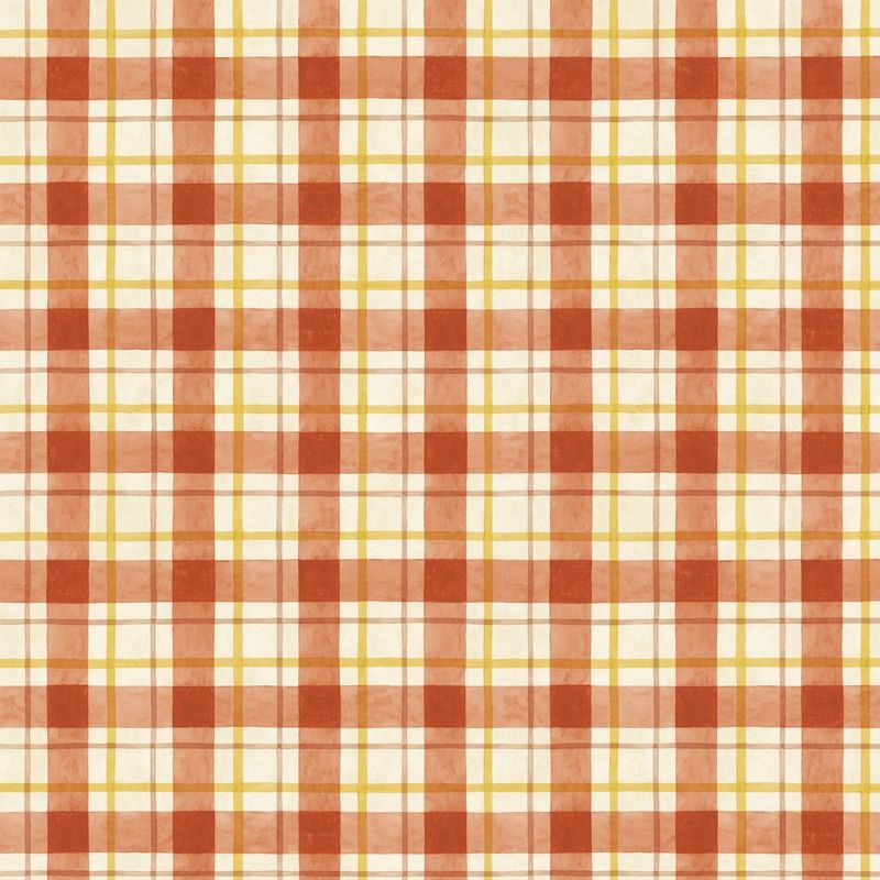 Sunflower Splendor - Orange Plaid