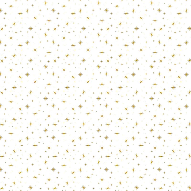 O' Christmas Tree - Gold Stars on White