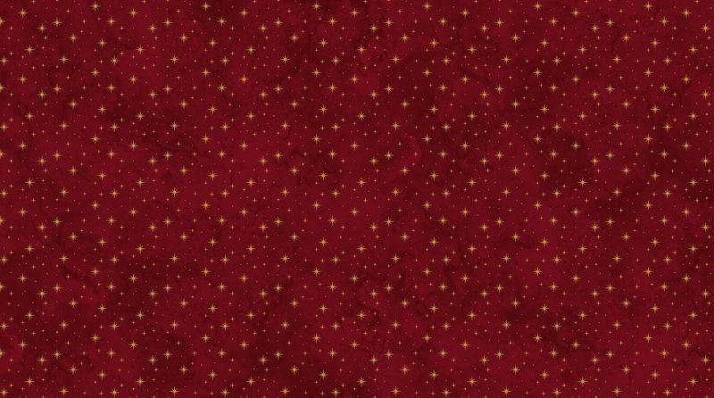 O' Christmas Tree - Gold Stars on Red
