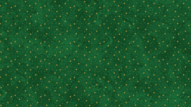 O' Christmas Tree - Gold Stars on Green