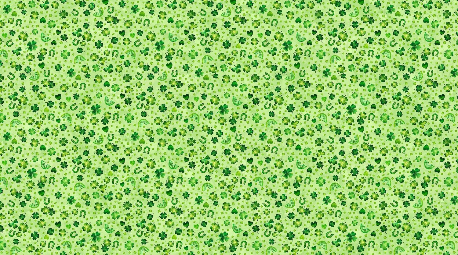 Shenanigans - Shamrocks on Light Green