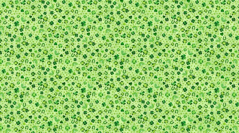 Shenanigans - Shamrocks on Light Green