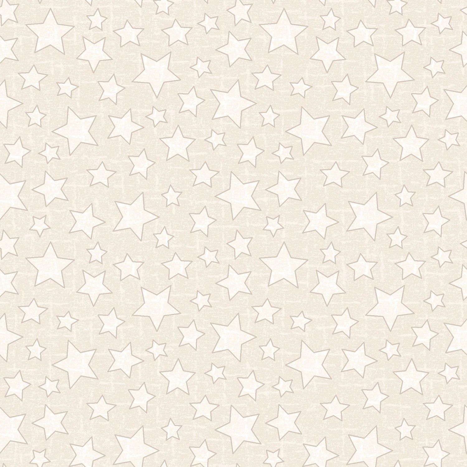 Snowtop Mountain Flannel - Stars - Cream