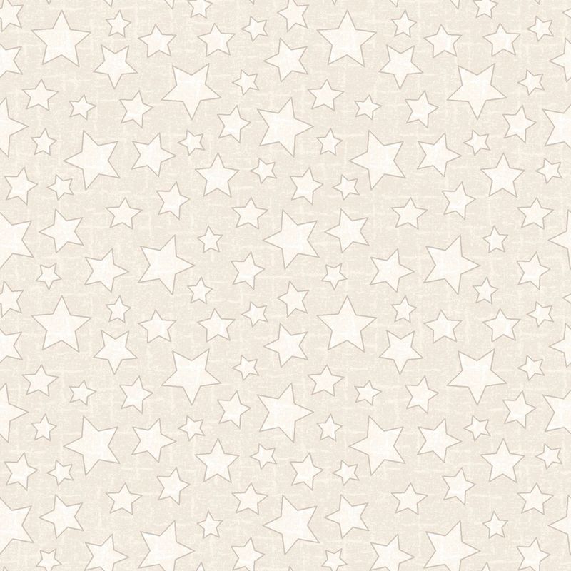Snowtop Mountain Flannel - Stars - Cream