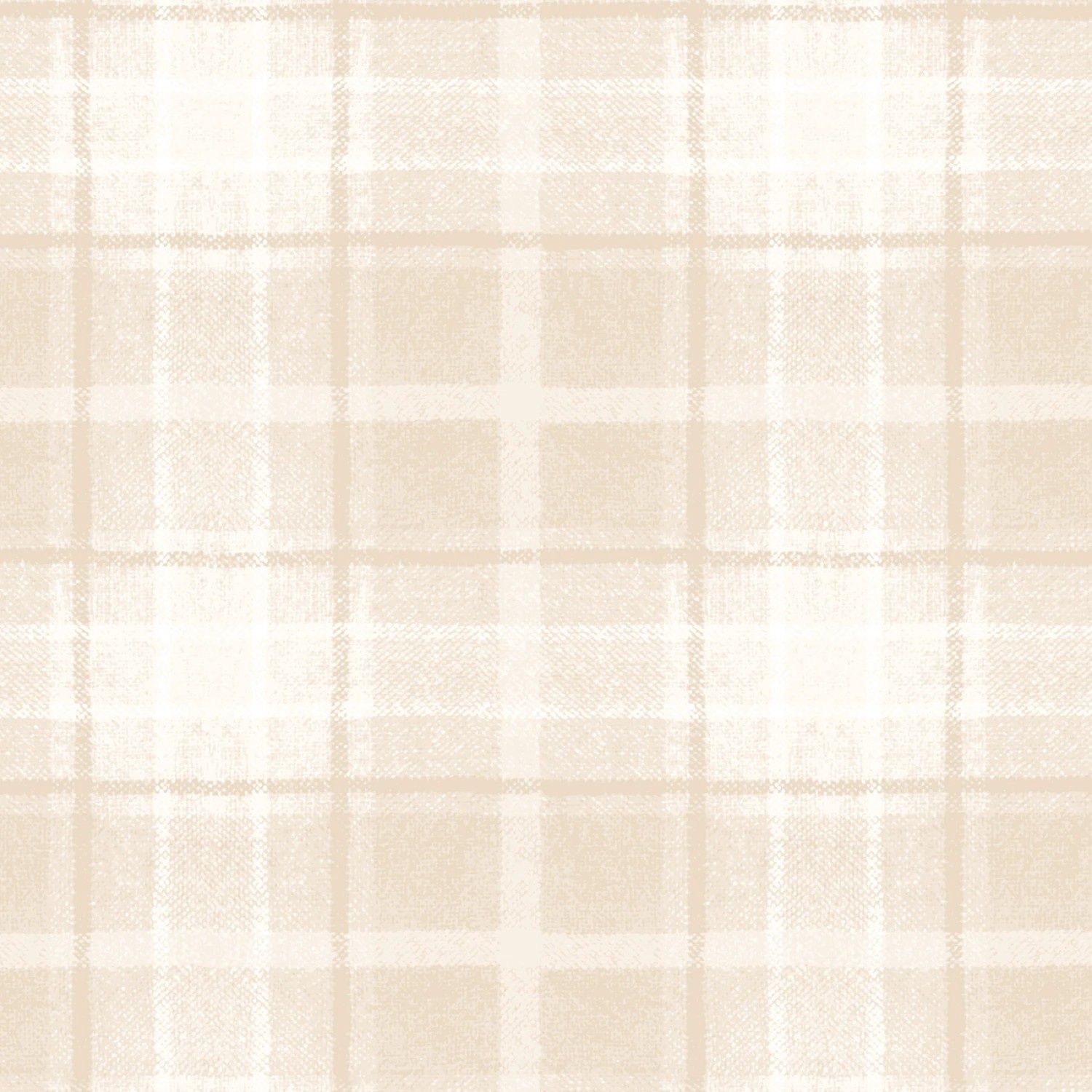 Snowtop Mountain Flannel - Big Plaid - Cream