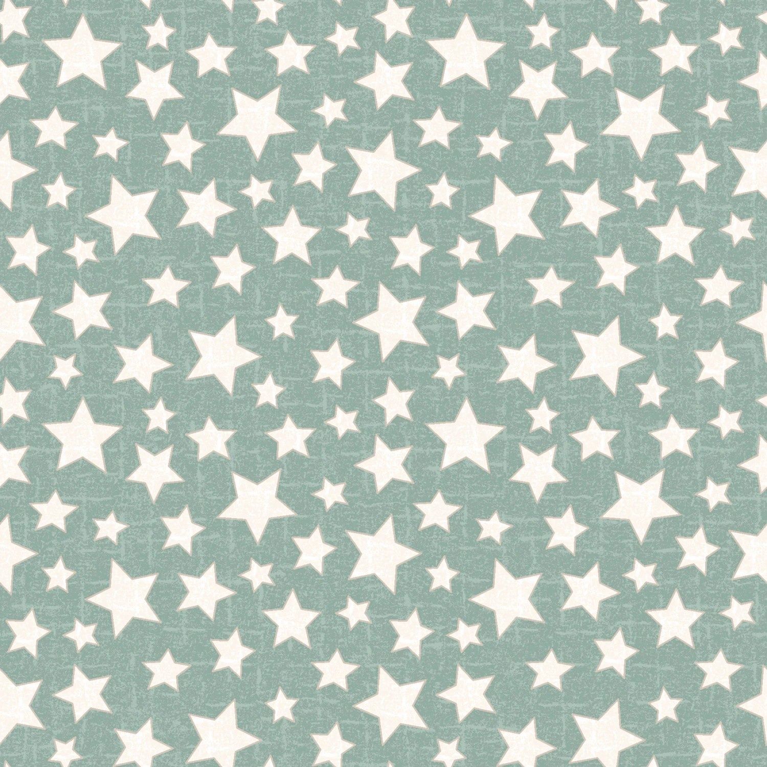 Snowtop Mountain Flannel - Stars - Aqua