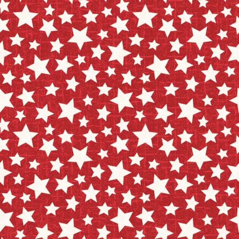 Snowtop Mountain Flannel - Stars - Red