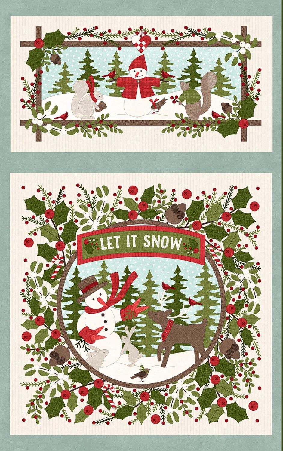 Snowtop Mountain Flannel Panel
