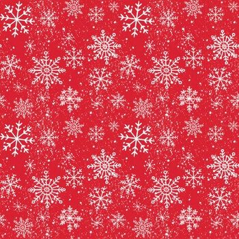Jingle Bear Lane - Snowflakes - Red