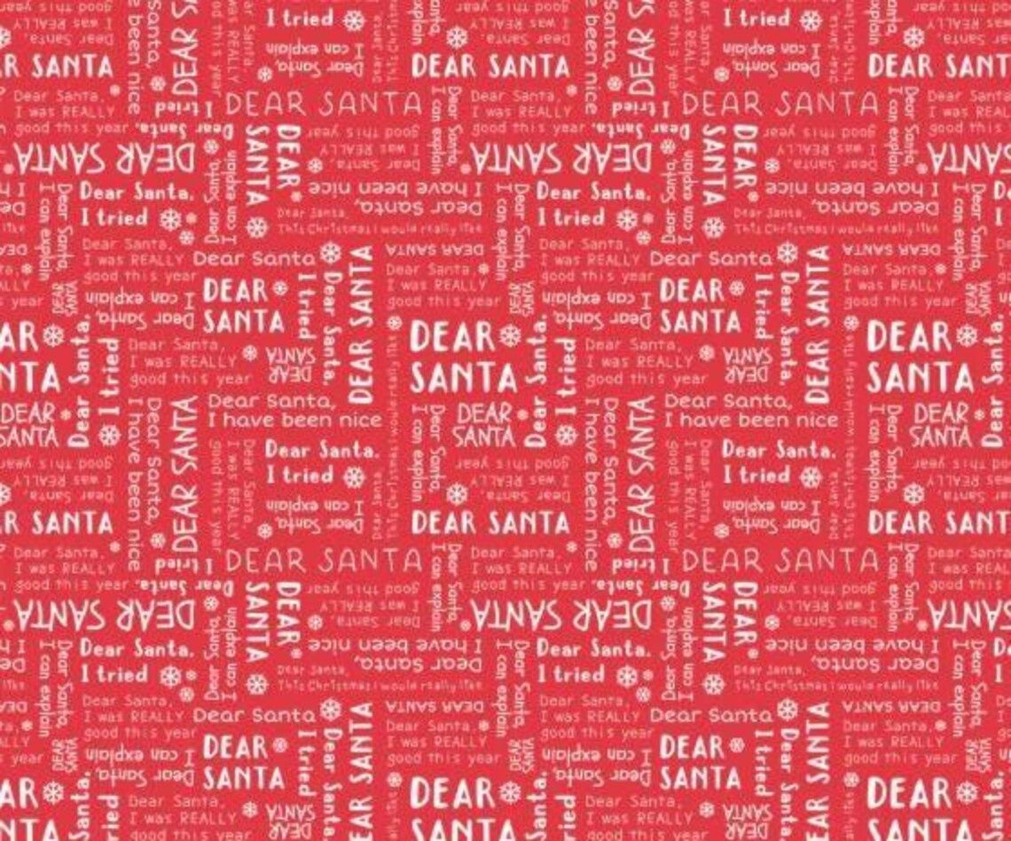 Letters to Santa - Words - Red