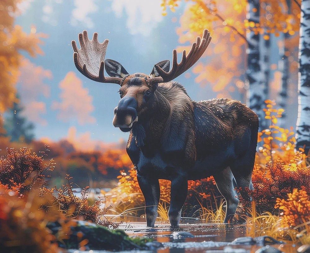 Moose Panel - Autumn Mist