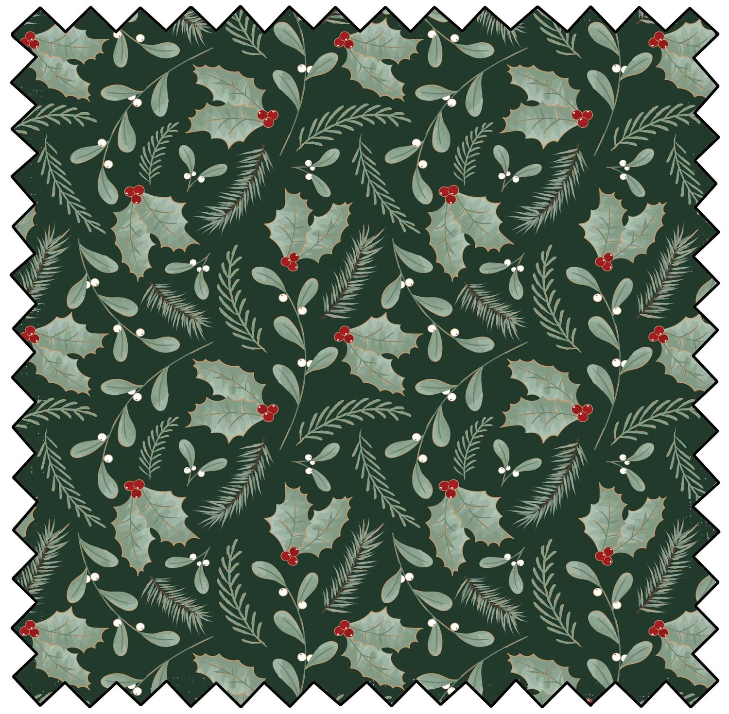 Winter Poinsettia - Berry and Holly