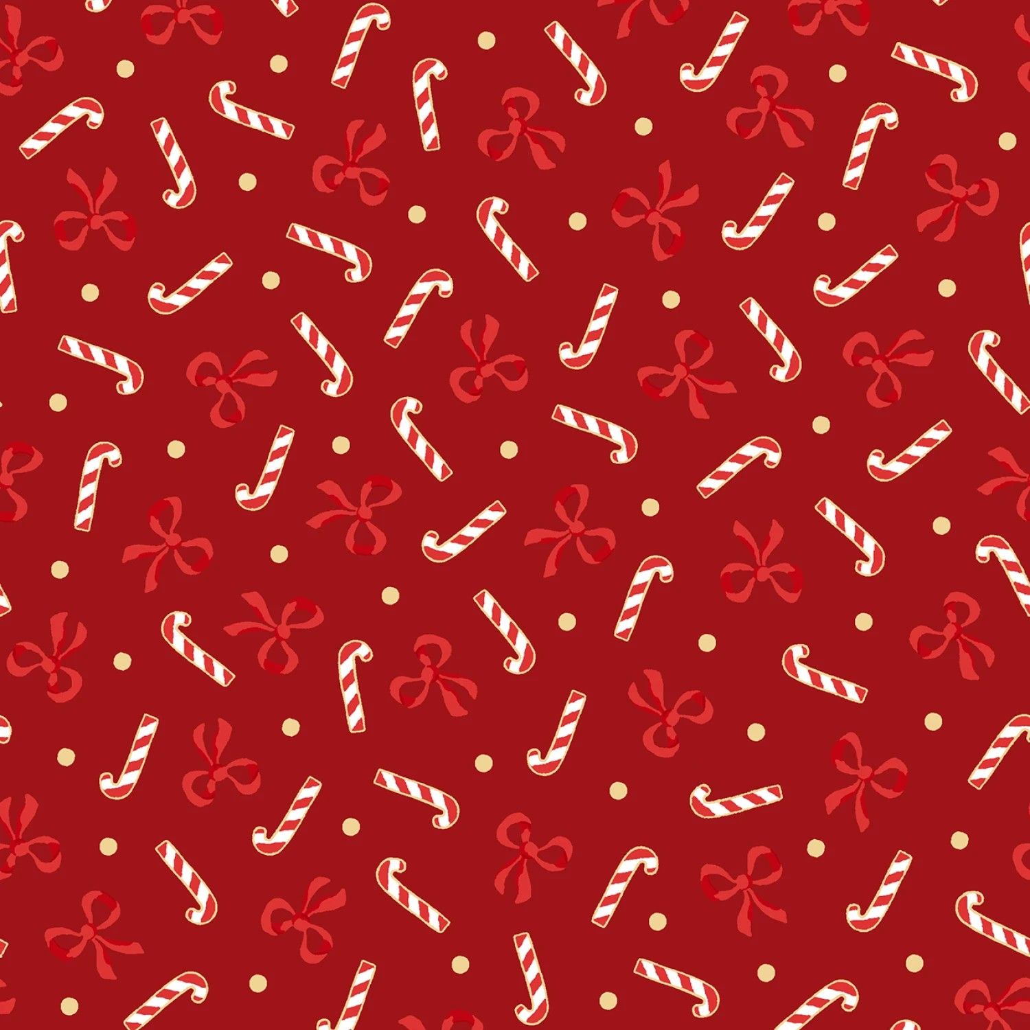Merry Mix - METALLIC - Candy Canes &amp; Bows - Red