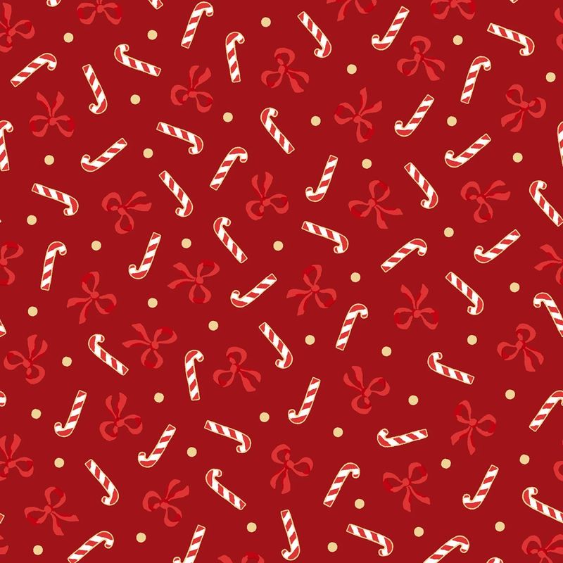 Merry Mix - METALLIC - Candy Canes &amp; Bows - Red