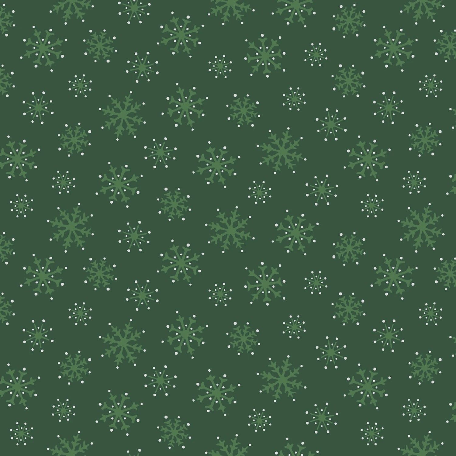 Merry Mix - METALLIC - Snowflakes - Green