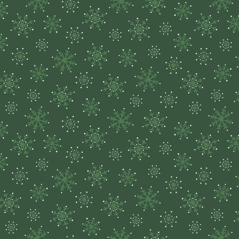 Merry Mix - METALLIC - Snowflakes - Green