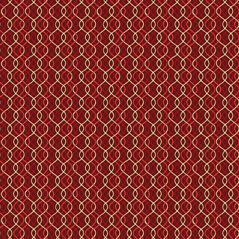 Merry Mix - METALLIC - Geometric - Red