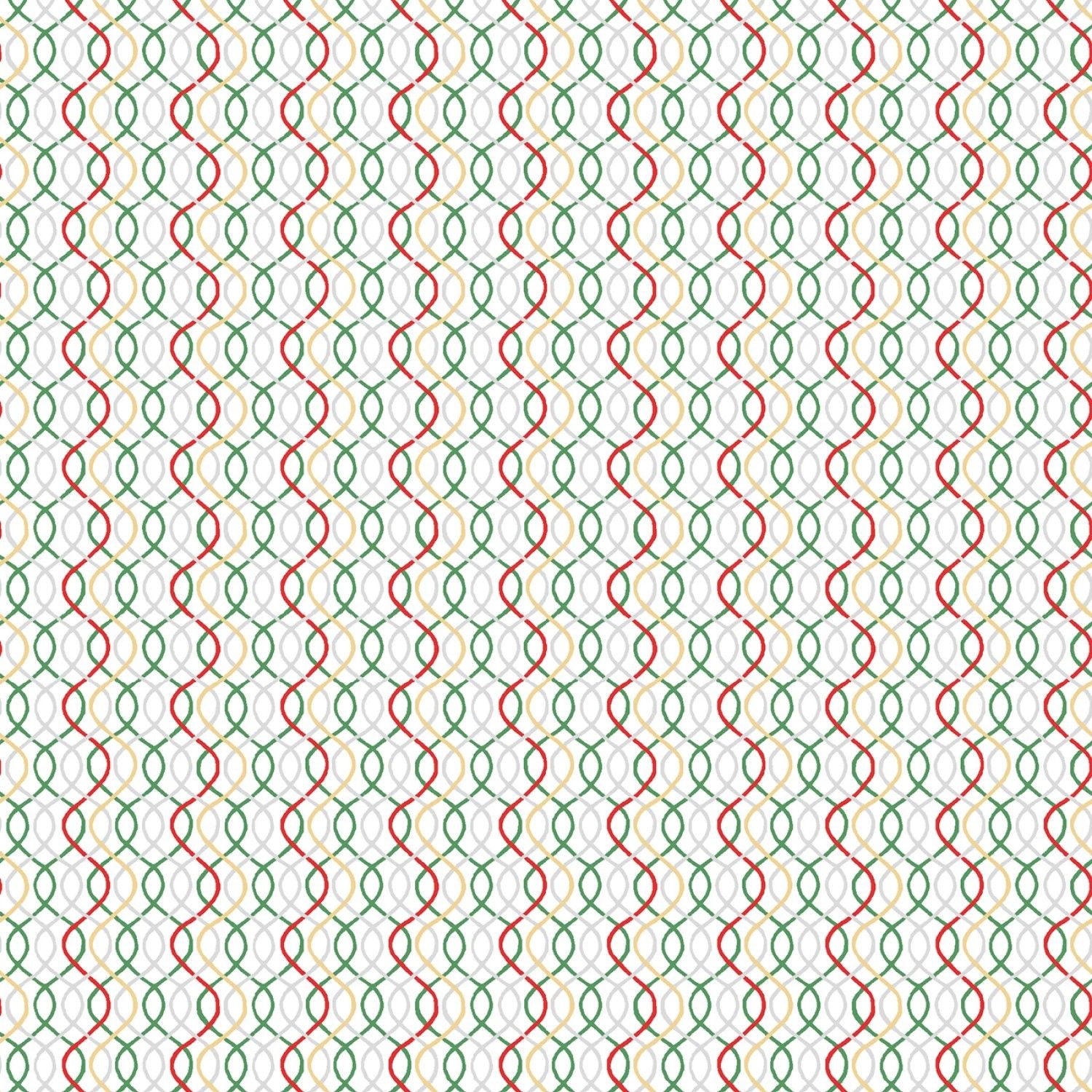 Merry Mix - METALLIC - Geometric - White