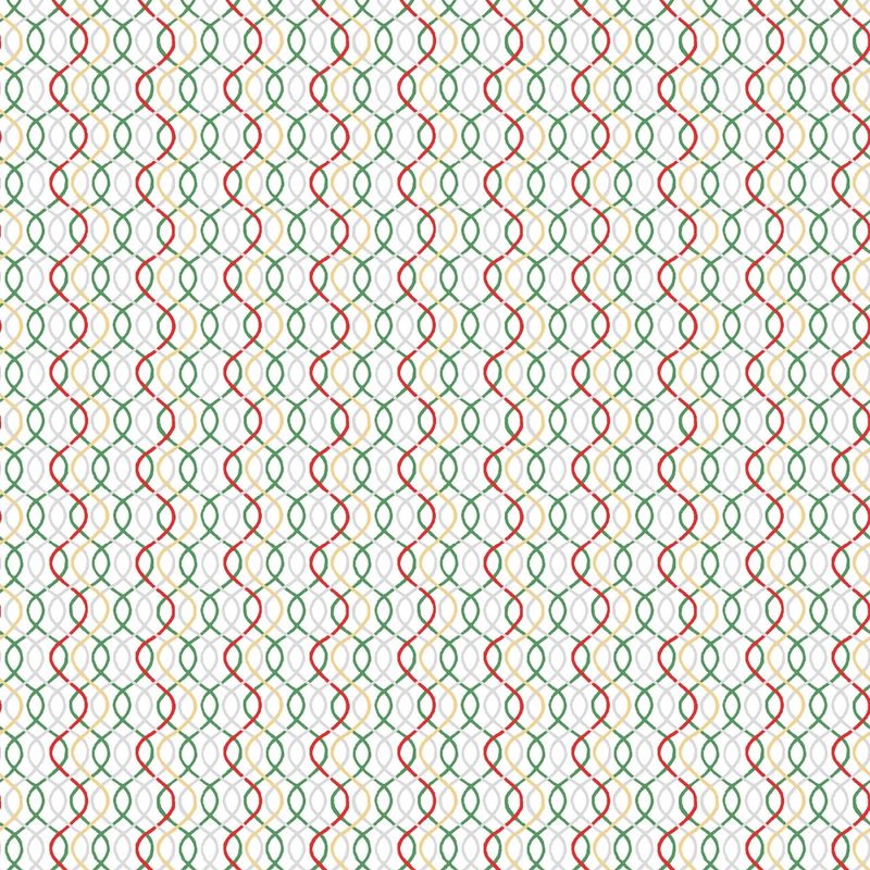 Merry Mix - METALLIC - Geometric - White