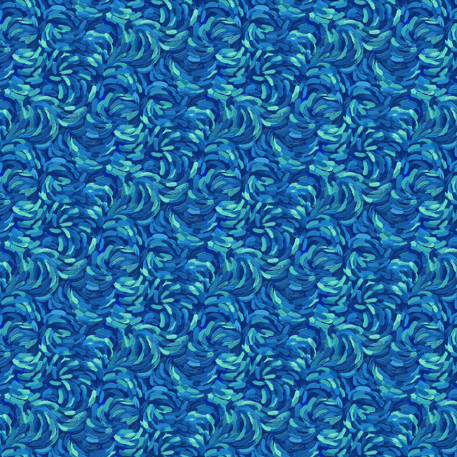 Starry Night - Brushstroke - Dark Teal