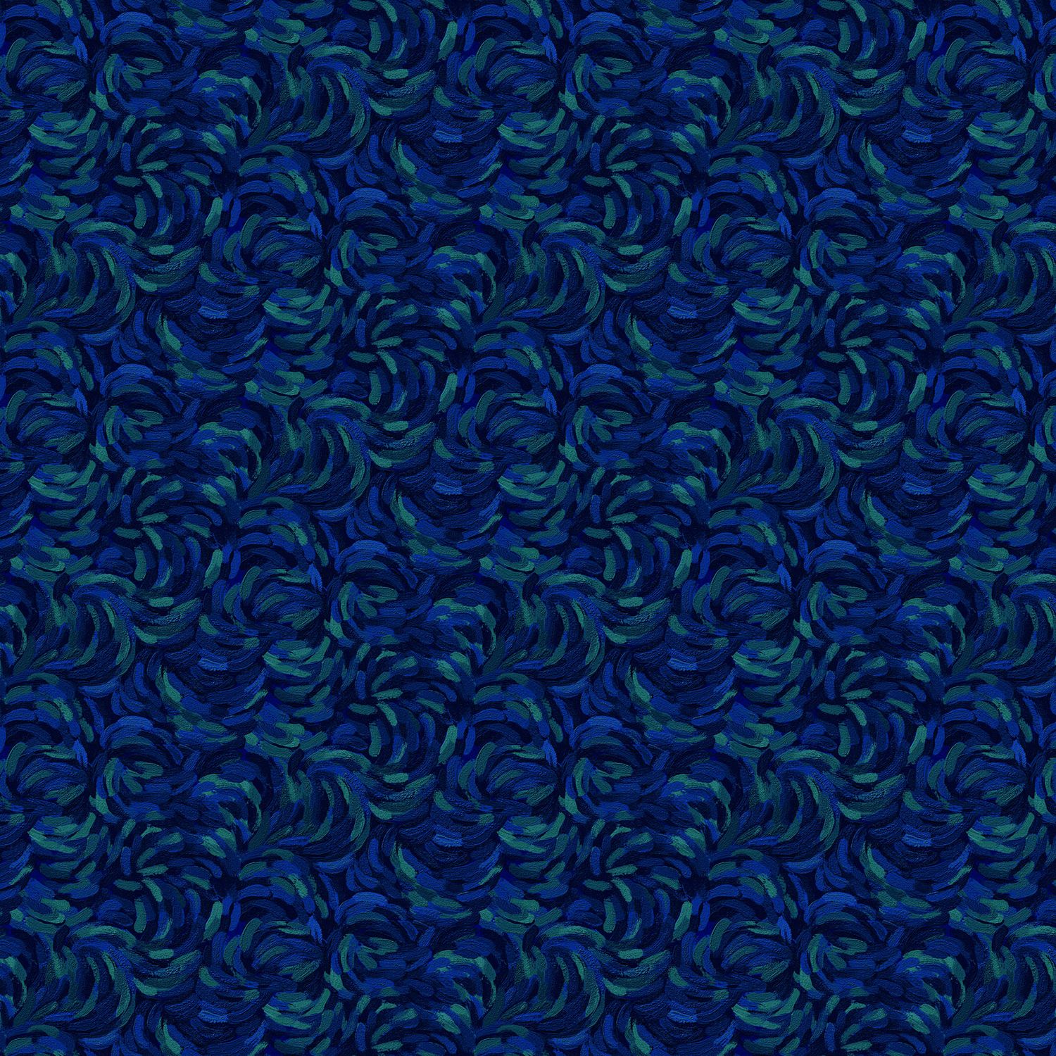 Starry Night - Brushstroke - Dark Blue