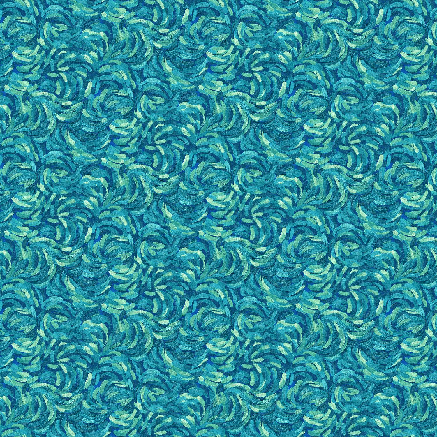 Starry Night - Brushstroke - Teal