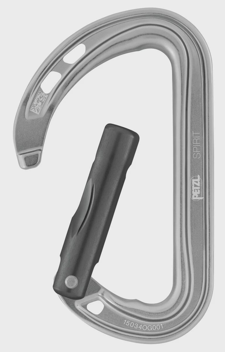 Petzl Spirit Carabiner Straight/Bent Gate &amp; Rack Pack (6), Color: Grey Straight Gate