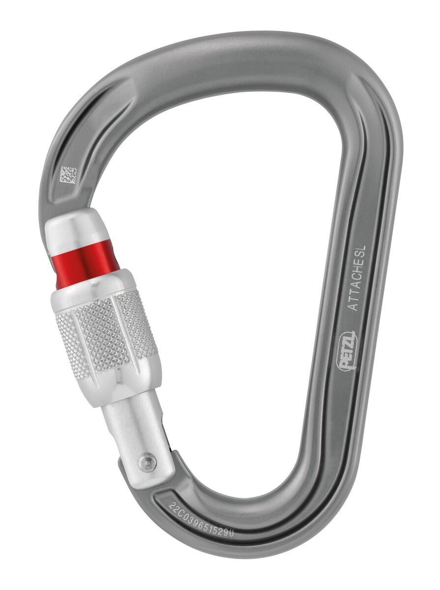 Petzl Attache Screwgate, Color: Grey