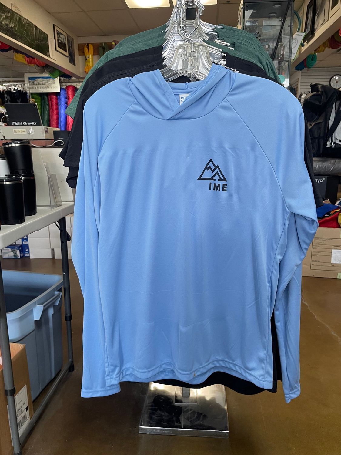 IME Lite Sun Hoody 30 SPF, Color: Lite Blue, Size: s