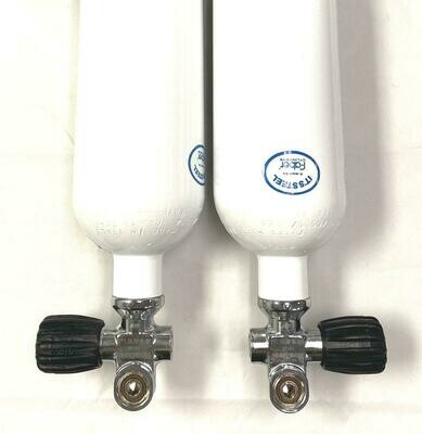 Faber 3 ltr White Steel Cylinder with Right or Left Hand DIN Pro K Valve
