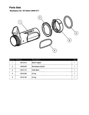 Poseidon CCR O-Ring BOV Mouthpiece  #0010-120