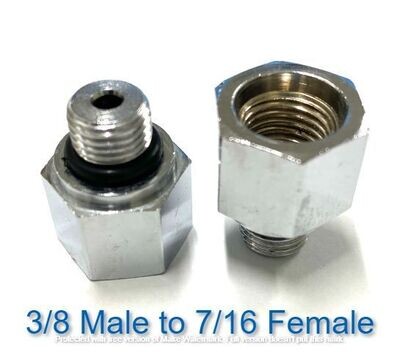 3/8 Inch Female to 7/16 Inch Male Adapter Trident Low Pressure Hose Connector 