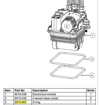 Poseidon CCR O-Ring 0015-467 E-Mod "Upper"