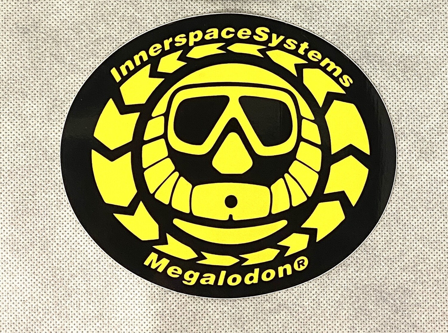 ISC Megalodon Scrubber Can Decal 2 Sizes to choose from, choose size: Medium Decal