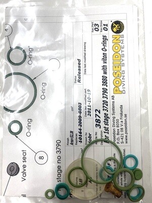 Poseidon 1st Stage Regulator Service Kit Viton 3872