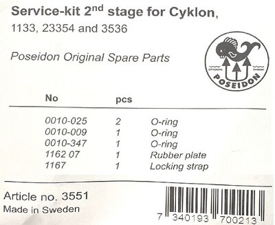 Poseidon Cyklon 2nd Stage Regulator Service Kit 3551