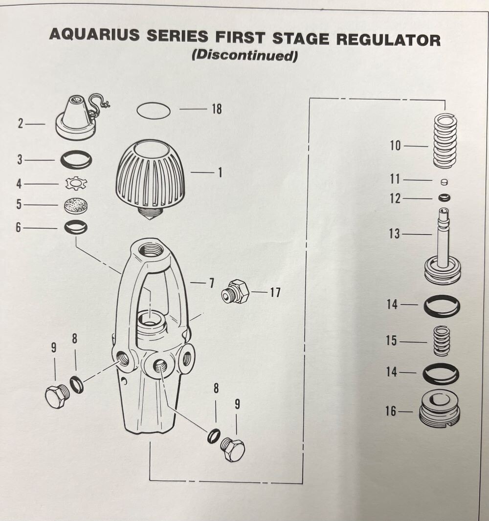 U.S. Divers  Aquarius 1st Stage Kit 1075-08
