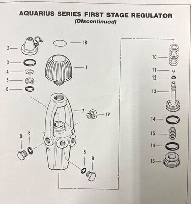 U.S. Divers  Aquarius 1st Stage Kit 1075-08