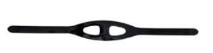 Black Silicone Mask Strap