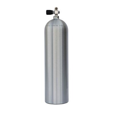 Aluminum 80 cf Cylinder Brushed Coat w/ valve option