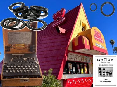 Aqua Lung Decoding O-ring Numbers Service Manuals / Kit Cards