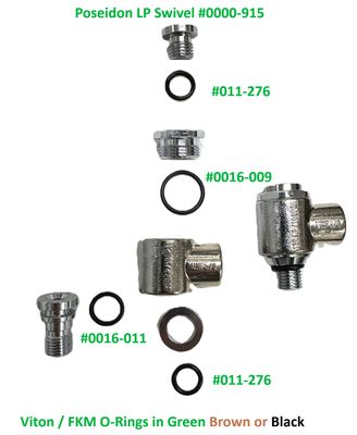 Poseidon LP 90 3/8-24 unf Swivel #0000-915 "O-Ring Rebuild Kit"