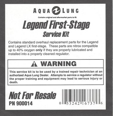 Aqau Lung Legend 1st Stage Kit 900014