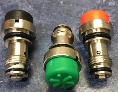 Rebreather Manual Add Valve Button Kit - Red, Green, Black