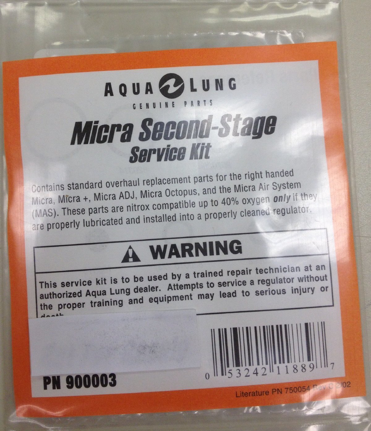 Aqau Lung Micra 2nd Stage Kit 900003 and 900004