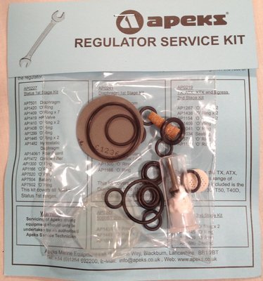 Apeks Regualtor Service Kits &amp; Parts