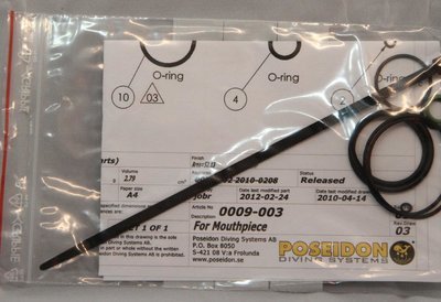Poseidon CCR Mouthpiece Service Kit 0009-003