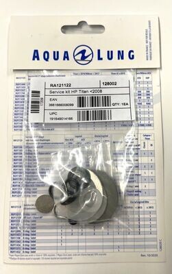 Aqau Lung HP Titan <08 with Env Diaphragm 1st Stage Kit RA121122