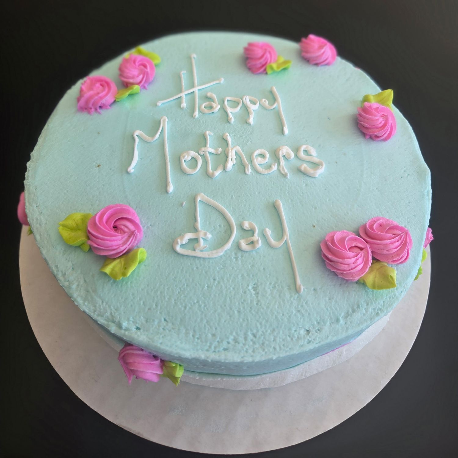 Teapot Cake - Blue with Flowers Single Layers